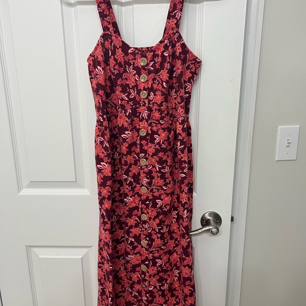 Isabel Maternity by Ingrid & Isabel Red Floral Midi Dress
